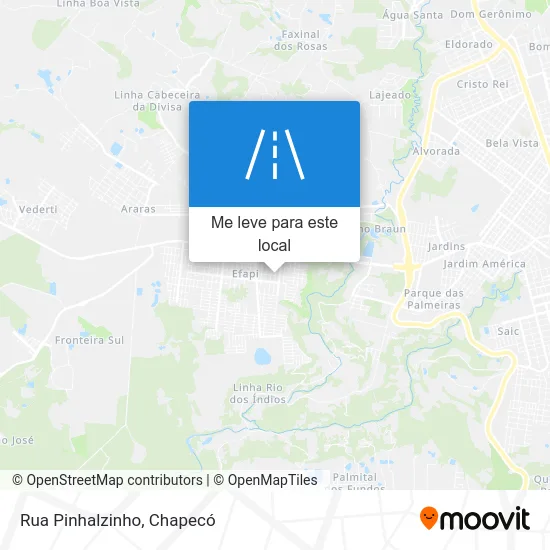 Rua Pinhalzinho mapa