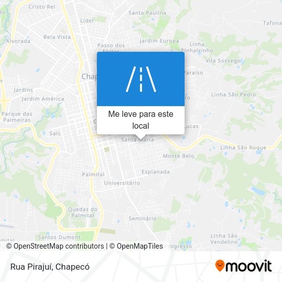 Rua Pirajuí mapa