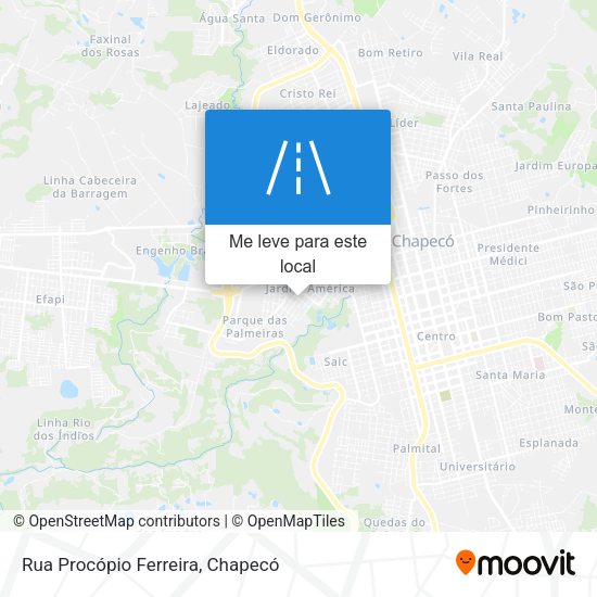 Rua Procópio Ferreira mapa