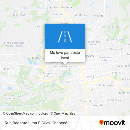 Rua Regente Lima E Silva mapa