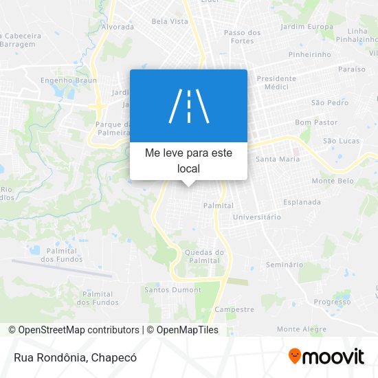 Rua Rondônia mapa