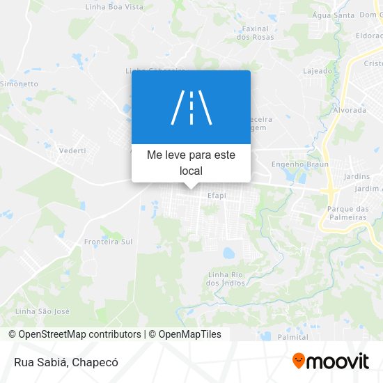Rua Sabiá mapa