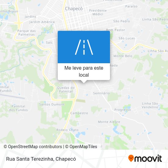 Rua Santa Terezinha mapa