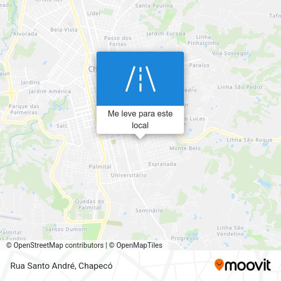 Rua Santo André mapa