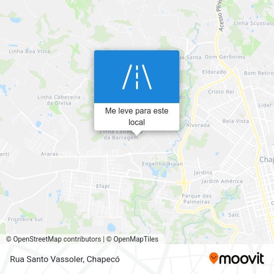 Rua Santo Vassoler mapa