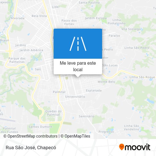 Rua São José mapa