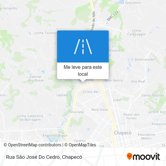 Rua São José Do Cedro mapa
