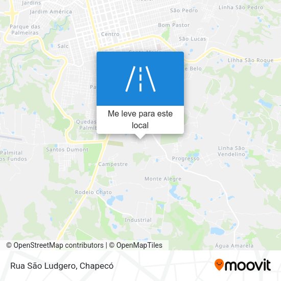Rua São Ludgero mapa