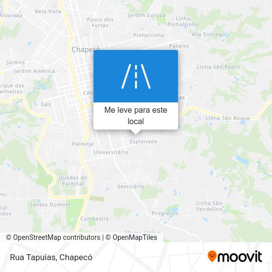 Rua Tapuias mapa