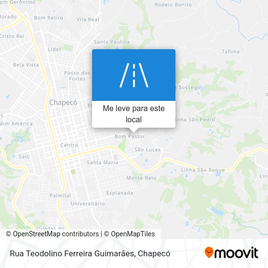 Rua Teodolino Ferreira Guimarães mapa