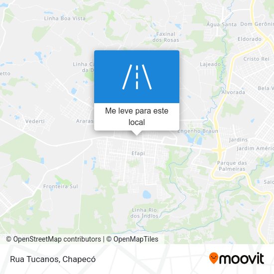 Rua Tucanos mapa