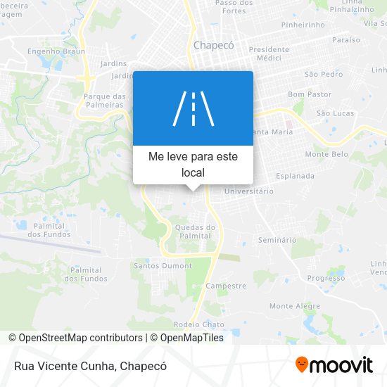 Rua Vicente Cunha mapa