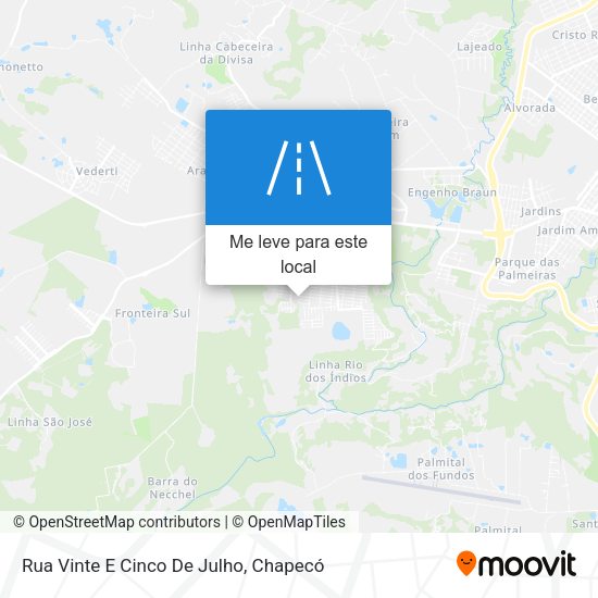 Rua Vinte E Cinco De Julho mapa