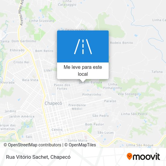Rua Vitório Sachet mapa