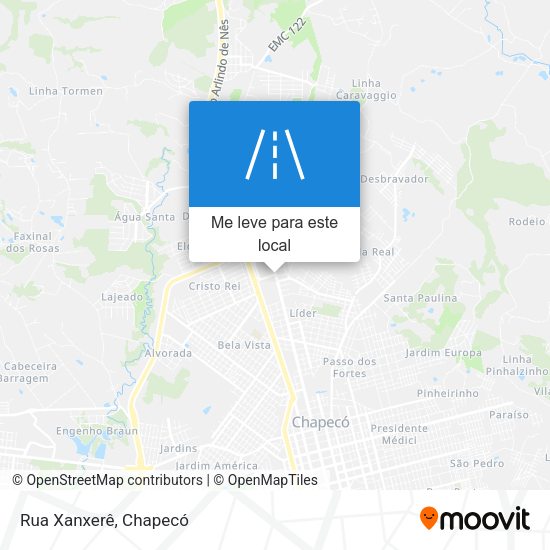 Rua Xanxerê mapa