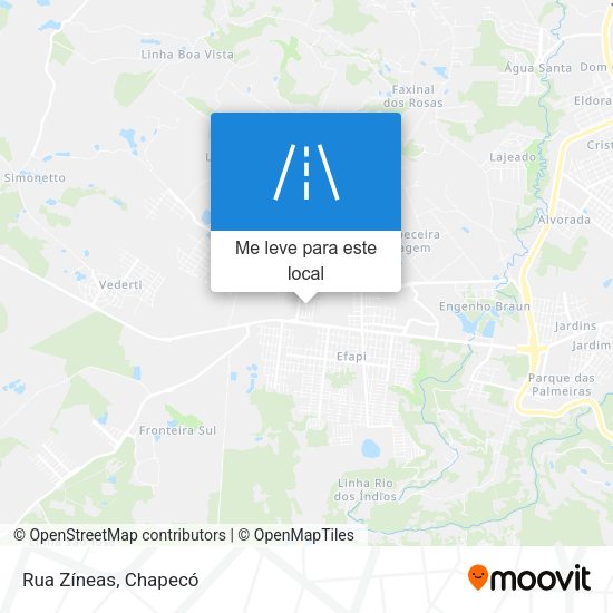 Rua Zíneas mapa