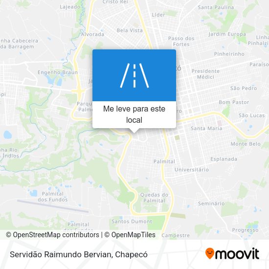 Servidão Raimundo Bervian mapa
