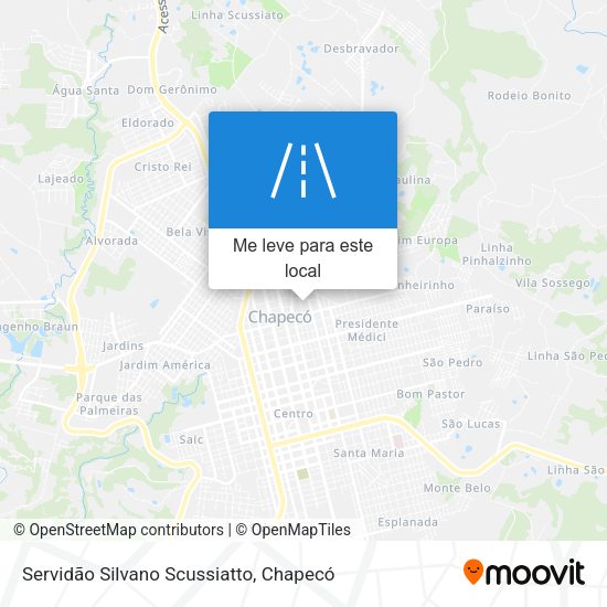 Servidão Silvano Scussiatto mapa