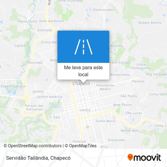 Servidão Tailândia mapa
