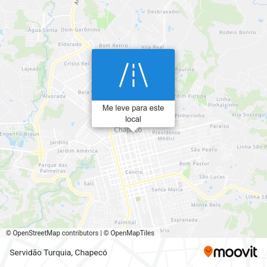 Servidão Turquia mapa