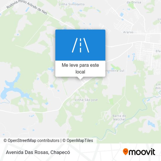 Avenida Das Rosas mapa