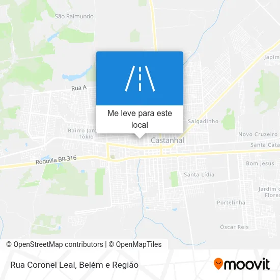 Rua Coronel Leal mapa