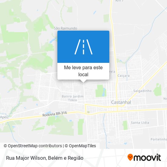 Rua Major Wilson mapa