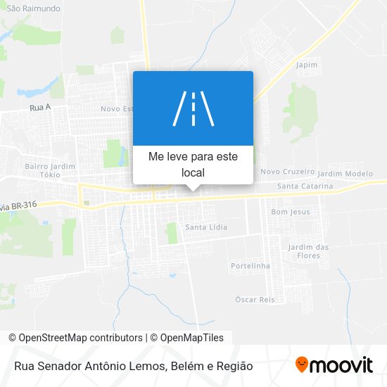 Rua Senador Antônio Lemos mapa