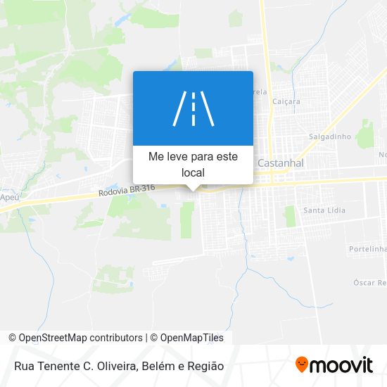 Rua Tenente C. Oliveira mapa