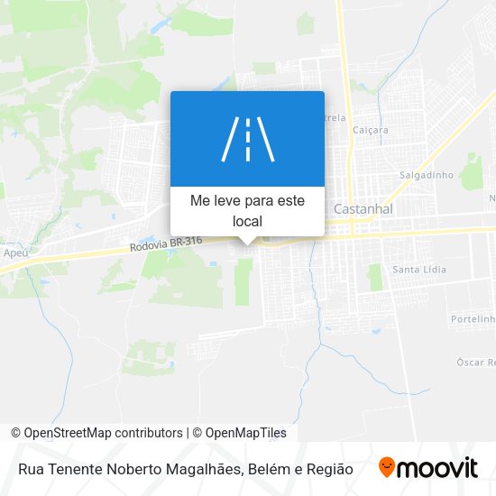 Rua Tenente Noberto Magalhães mapa