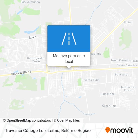 Travessa Cônego Luiz Leitão mapa