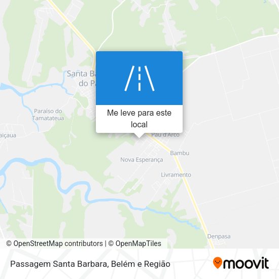 Passagem Santa Barbara mapa