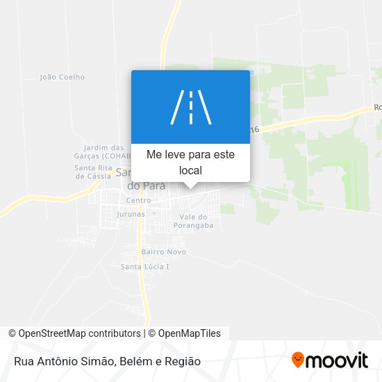 Rua Antônio Simão mapa