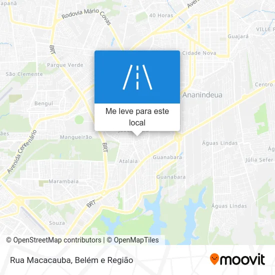 Rua Macacauba mapa