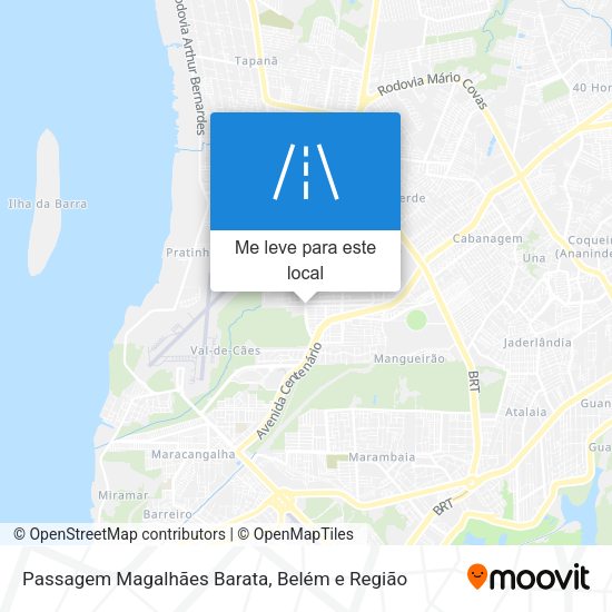 Passagem Magalhães Barata mapa