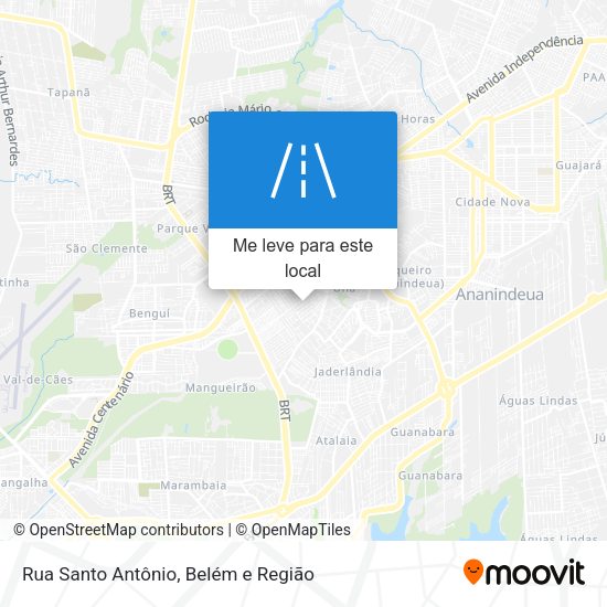 Rua Santo Antônio mapa