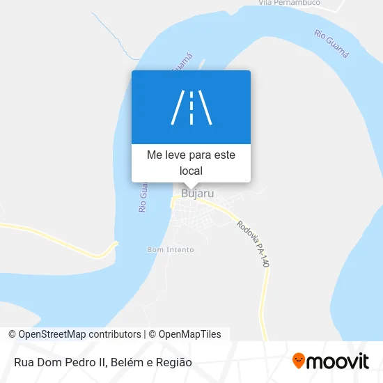 Rua Dom Pedro II mapa