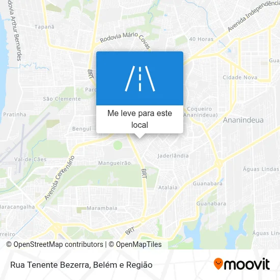 Rua Tenente Bezerra mapa