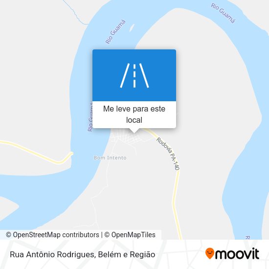 Rua Antônio Rodrigues mapa