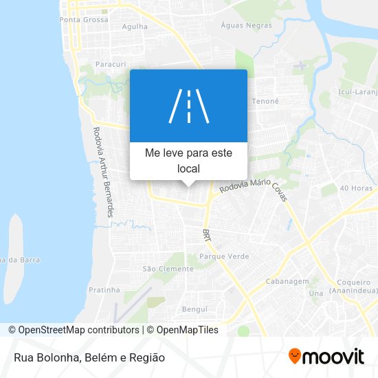 Rua Bolonha mapa