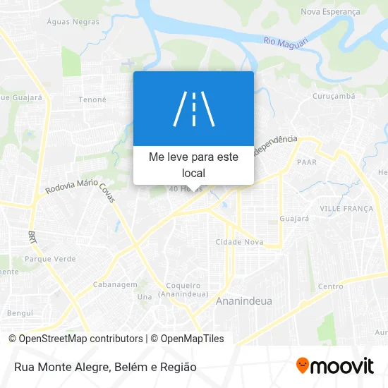 Rua Monte Alegre mapa