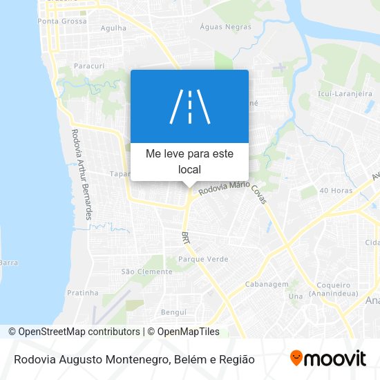 Rodovia Augusto Montenegro mapa