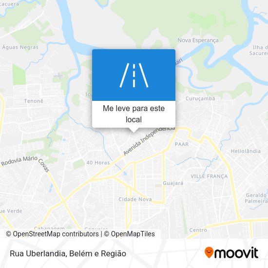 Rua Uberlandia mapa