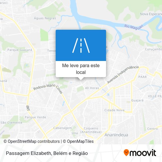 Passagem Elizabeth mapa