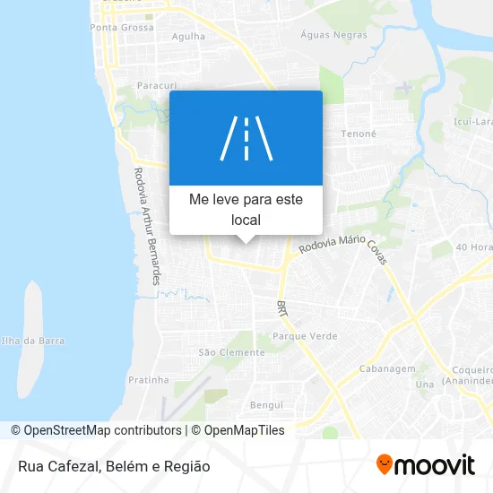 Rua Cafezal mapa