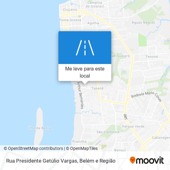 Rua Presidente Getúlio Vargas mapa