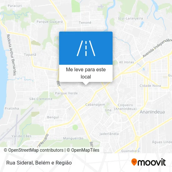Rua Sideral mapa