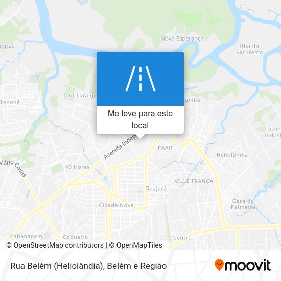 Rua Belém (Heliolândia) mapa
