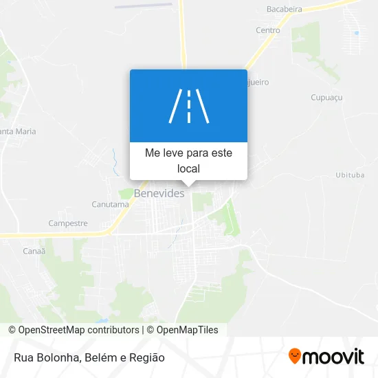 Rua Bolonha mapa