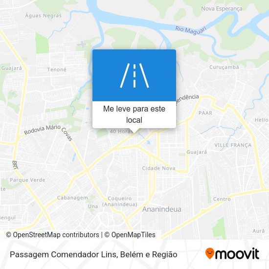 Passagem Comendador Lins mapa